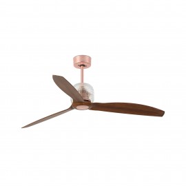 Faro Ventilador Deco Fan M Ventilador Cobre-Nogal Wiz 33399Dww