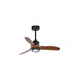 Faro Ventilador Just Fan Xs ø810 Mm Negro Palas Madera 17W 3000K 33425-10