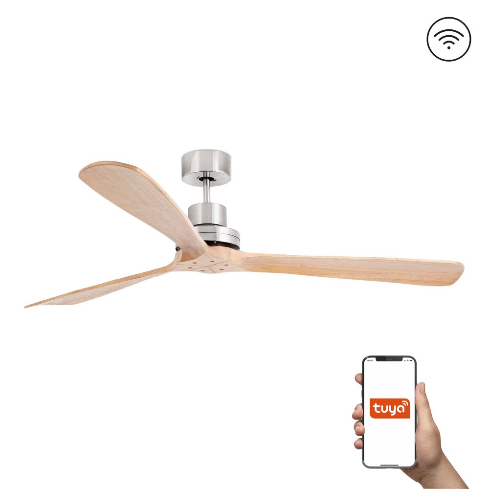 Faro, Faro Ventilador Lantau Xl Ventilador Niquel Mate-Pino Tuya 33504Dcwt