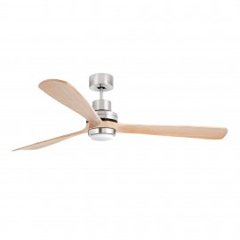 Faro Ventilador Lantau-G ø1680 Mm Dc Niquel Mate Luz 3 Palas Pino 33505DC