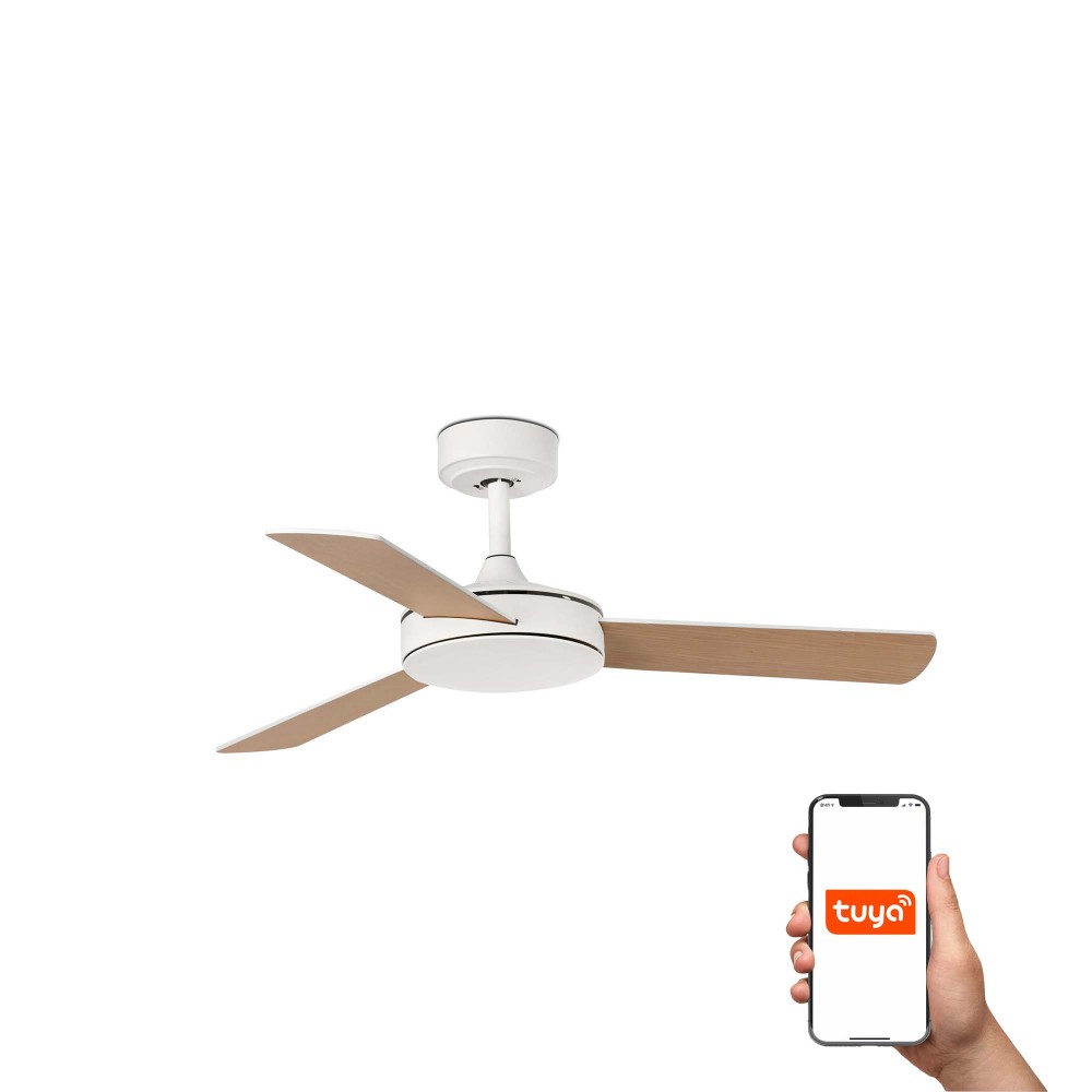Faro, Faro Ventilador Mini Mallorca S Ventilador Blanco-Arce Tuya 33603Dcwt