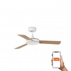 Faro Ventilador Mini Mallorca S Ventilador Blanco-Arce Tuya 33603Dcwt