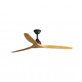 Faro Ventilador Alo Dc Ø1520mm Negro 3 Palas Madera