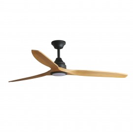 Faro Ventilador Alo Dc Ø1520mm Negro 3 Palas Madera  20w Cct