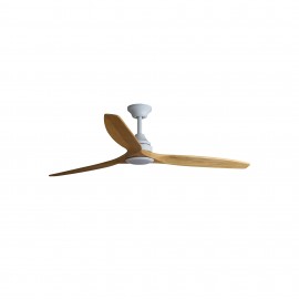 Faro Ventilador Alo Dc Ø1520mm  Blanco 3 Palas Madera 20w Cct