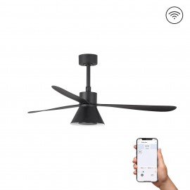 Faro, Faro Ventilador Amelia L Cone Led Ventilador Negro Wiz 33761Ww-23