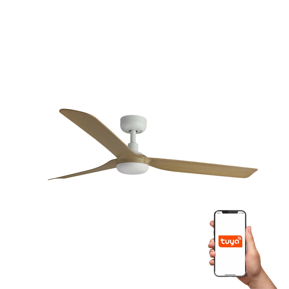 Faro, Faro Ventilador Punt M Ventilador Blanco-Arce Tuya 33816Wt