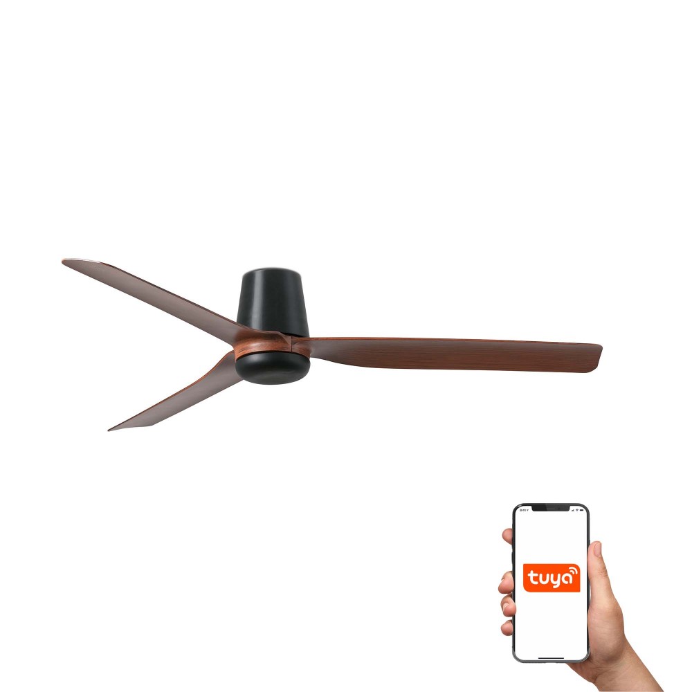 Faro, Faro Ventilador Punt Tub M Ventilador Negro-Nogal Tuya 33831Wt