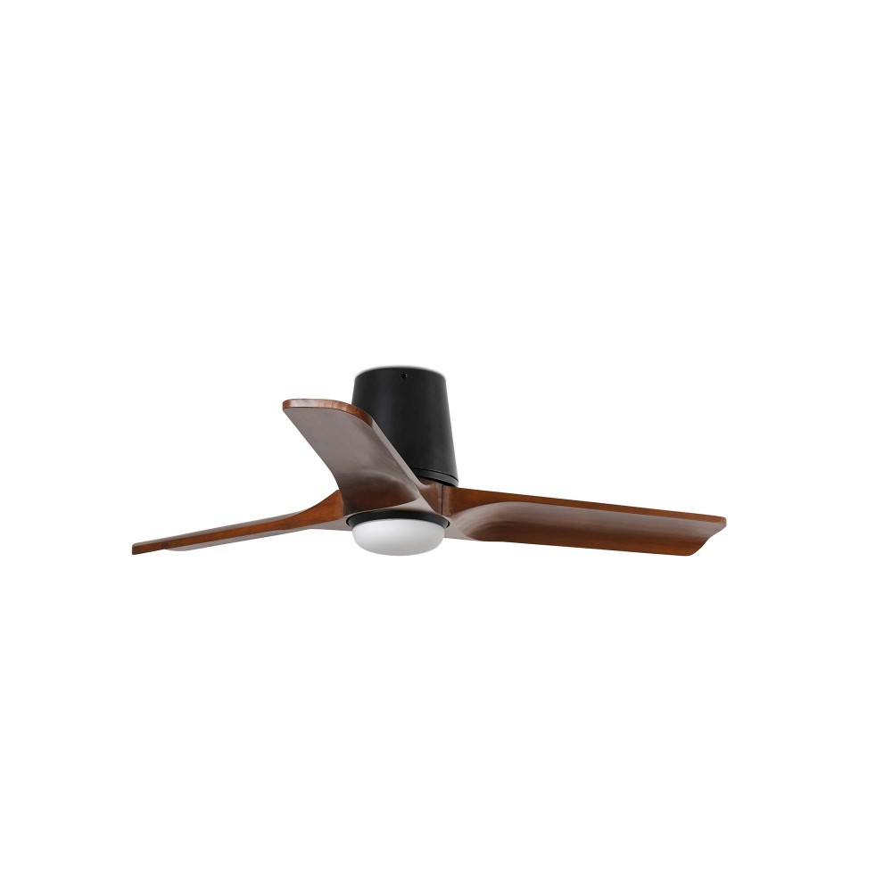 Faro, Faro Ventilador Heywood Tub Led S Negro-Nogal 33837-1Tw