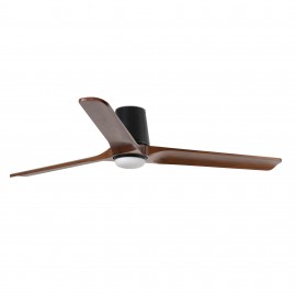 Faro Ventilador Heywood Tub Led L Ventilador Negro-Nogal Tuya 33839Wt-1Tw