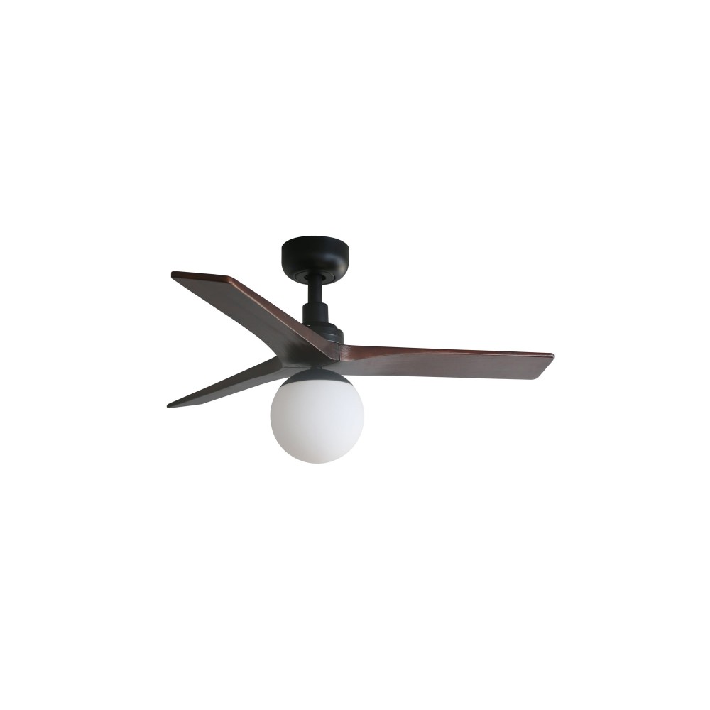 Faro, Faro Ventilador Klim S Ø925mm Negro 3 Palas Nogal Oscuro 1xe27