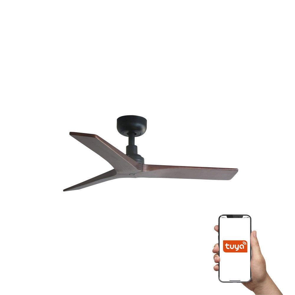 Faro, Faro Ventilador Klim S Ventilador Negro-Nogal Tuya 34278Wt