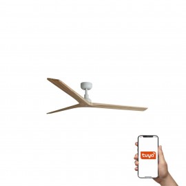 Faro Ventilador Klim L Ventilador Blanco-Madera Roble Tuya 34279Wt