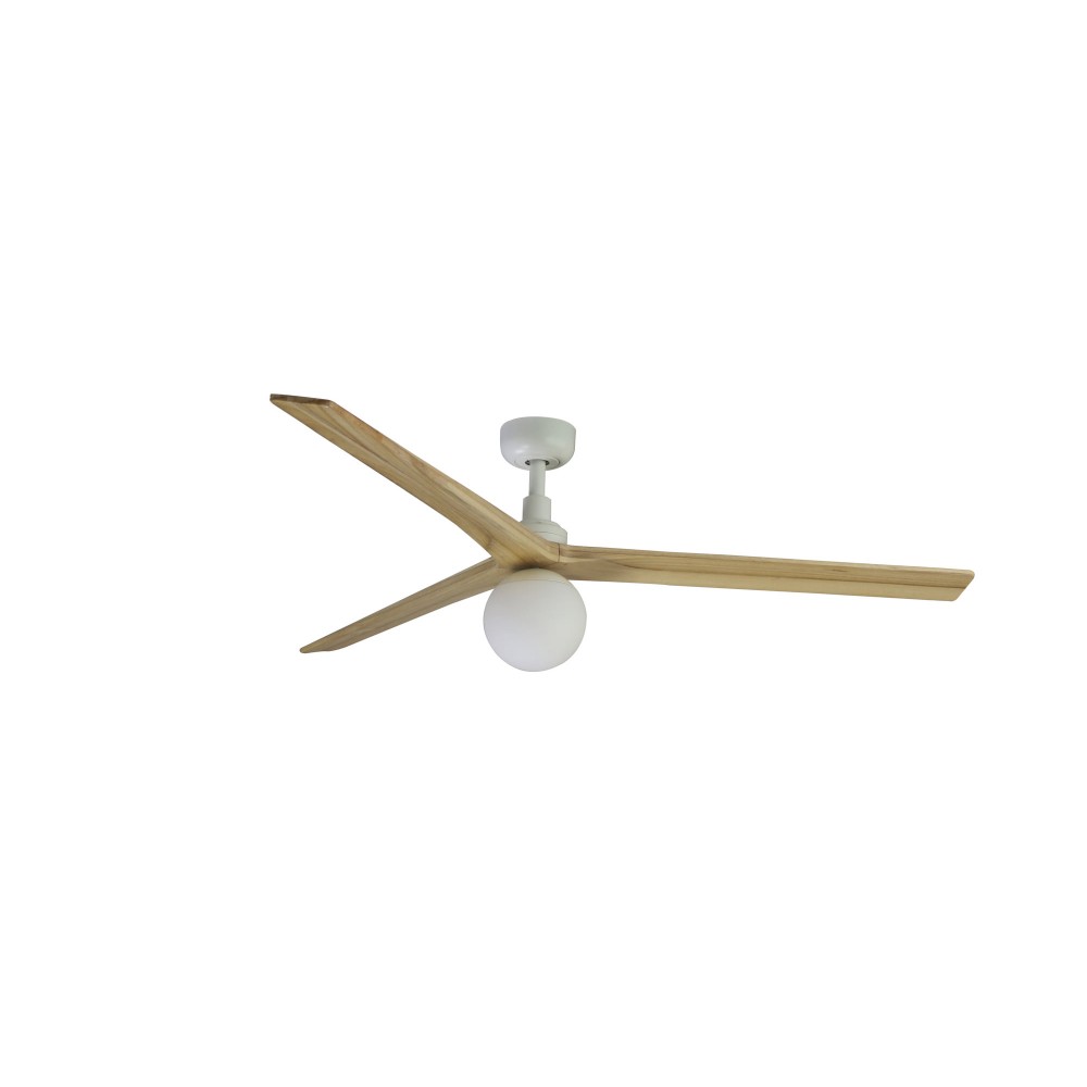 Faro, Faro Ventilador Klim L Ventilador Blanco-Madera Roble E27 Wiz 34279Ww-11L