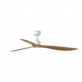 Faro Ventilador Outwood L Ventilador Blanco-Madera Roble Ip44 34361
