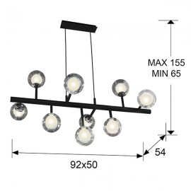 Schuller, Lampara 9L Altais N-Cr Dimable 345509D
