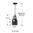 Lampara Adame 1 Luz Negro-Oro 346011