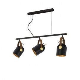 Schuller, Lampara Adame 3 Luces Negro-Oro 346724