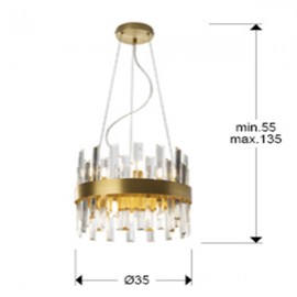 Schuller, Lampara Grace 10 luces oro 365185