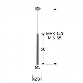 Schuller, Lampara Varas LED Cromo 1L 373084