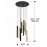 Lampara Varas Oro-Negro 9L Dimable 373272D