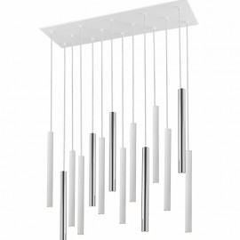 Lamparas Varas Cromo-Blanco 14L Dim 373416D