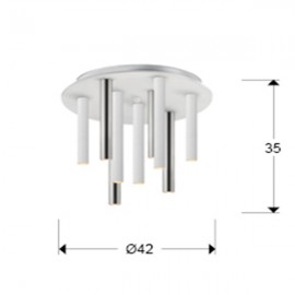 Schuller, Plafon Varas Cromo-Blanco 9L 374026