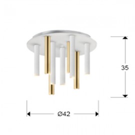 Schuller, Plafon Varas Oro-Blanco 9L 374064