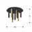 Plafon Varas Oro-Negro 9L 374088