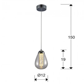 Schuller, Lampara Led Taccia Cromo Doble Tulipa 5W 394318