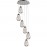 Lampara Led Taccia Cromo 6 Doble Tulipa 5W 394529