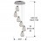Lampara Led Taccia Cromo 6 Doble Tulipa 5W 394529