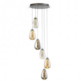 Lampara Taccia 6 Luces Cromo 394834