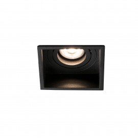 Faro Hyde Negro Cuadrado Orientable Gu10 40121