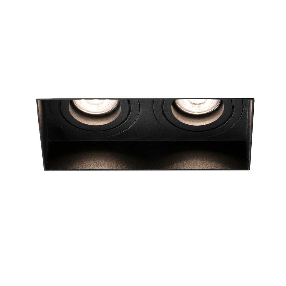 Faro, Faro Hyde Negro Cuadrado Orient. S-M 2L Gu10 40123