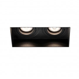 Faro Hyde Negro Cuadrado Orient. S-M 2L Gu10 40123