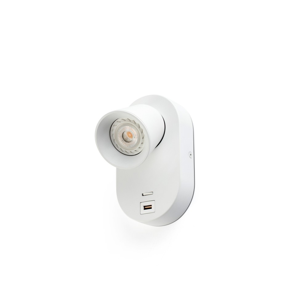 Faro, Faro Corb Aplique Blanco Gu10 Usb 40135