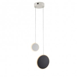 Lampara Duo 2 Luces Blanco-Negro 403515