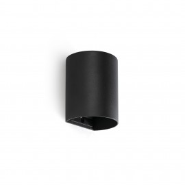 Faro Sole Aplique Redondo Negro 40523