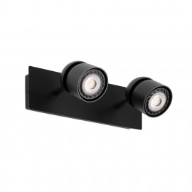 Faro Coco Aplique Negro 2Xgu10 40665