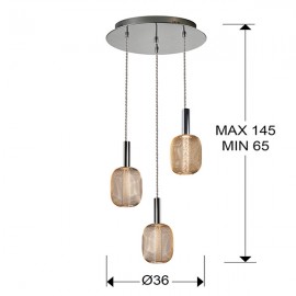 Schuller, Lampara 3L Micron Cromo Oro 413626
