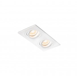 Faro Radon-2 Empotrableorient Cuad Blanco 2Xgu10-Mr16-L 43397