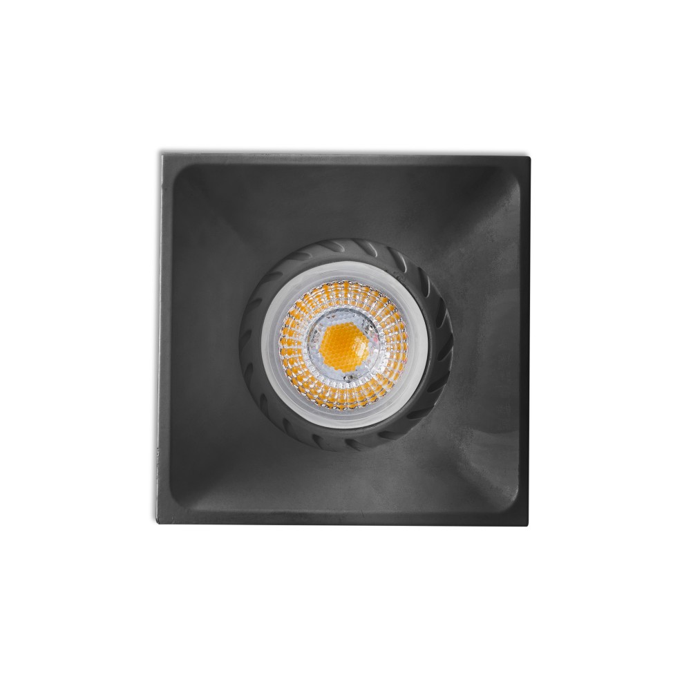 Faro, Faro Neon Empotrable Cuadrado Negro 1Xgu10-Mr16-Led 43410