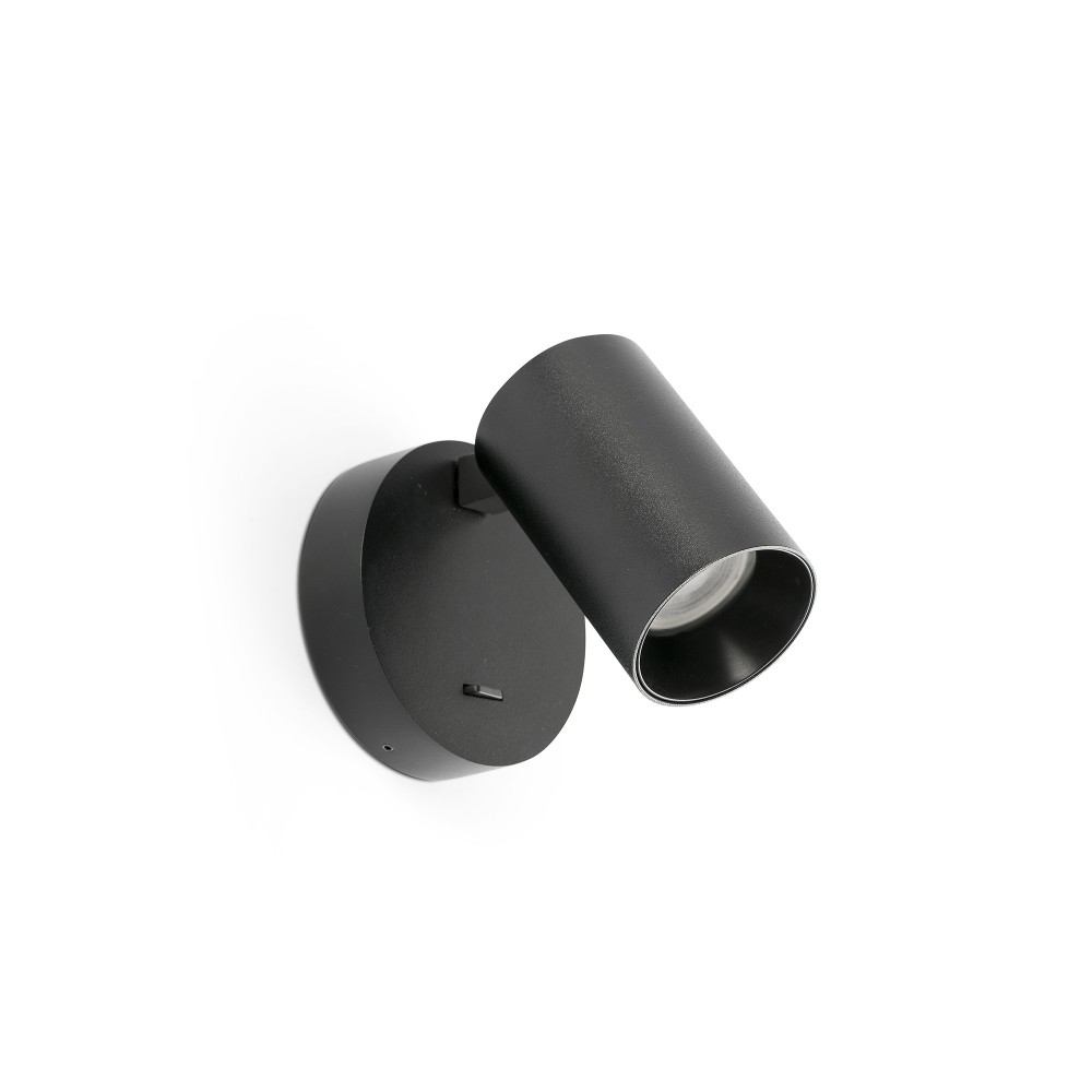 Faro, Faro Stan Aplique Negro Con Interruptor 1xgu10
