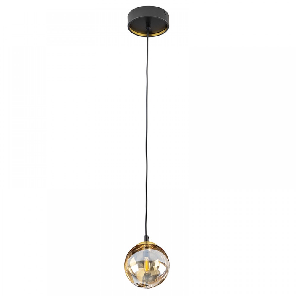 Schuller, Lampara Dark 1 Luz 12d negro-laton 439428