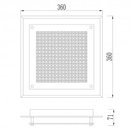 Mantra, Mantra Plafon Cuadrado CRYSTAL LED 36 Cm - 4000K 4581
