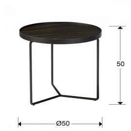 Schuller, Mesa Centro Paola Ø50 Negro 485562