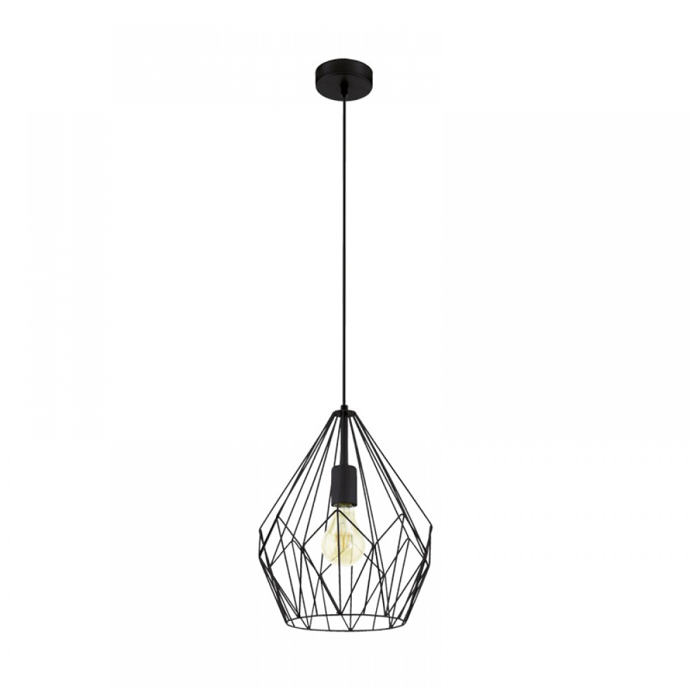 Eglo, Eglo Colgante Vintage Carlton Negro 49257