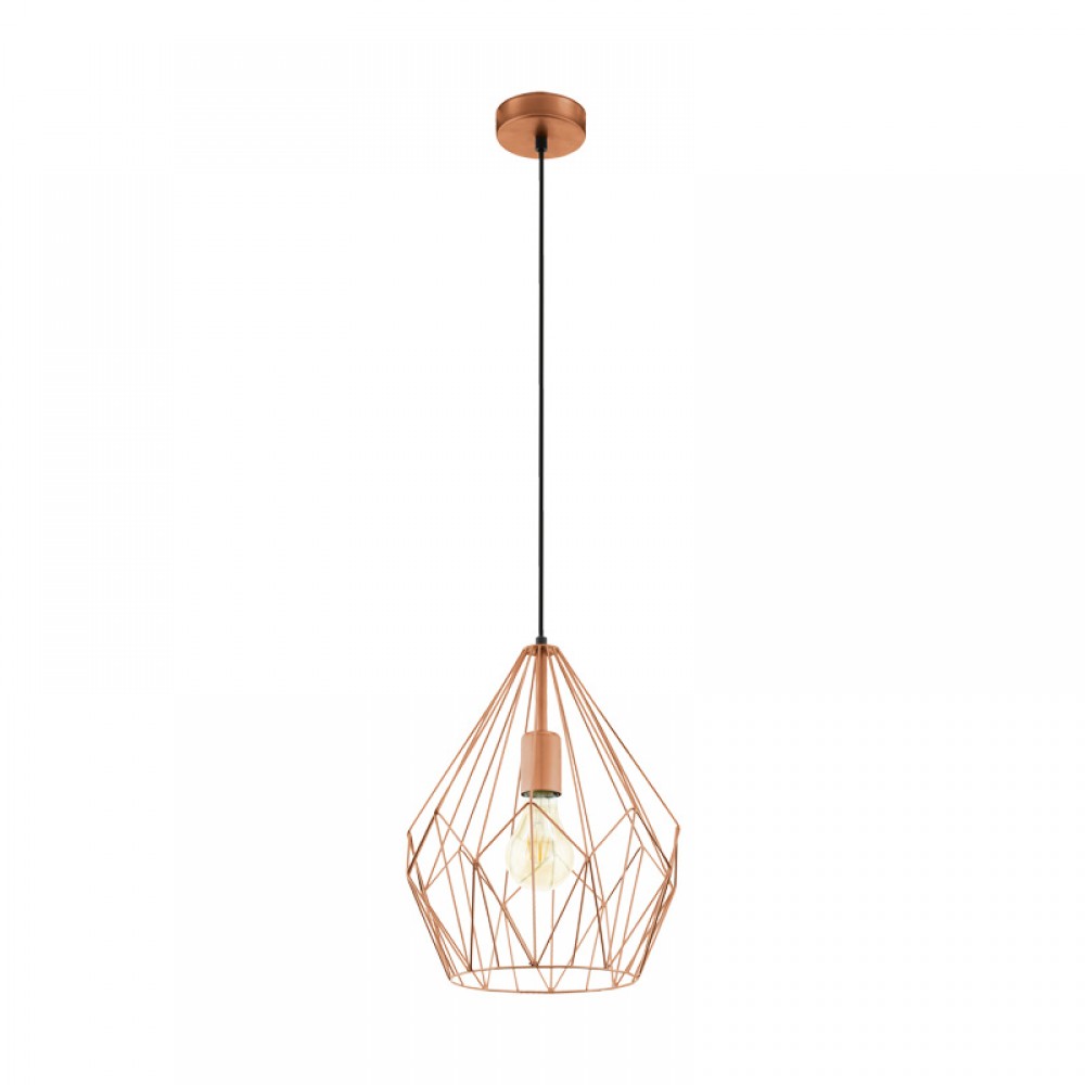 Eglo, Eglo Colgante Vintage Carlton Cobre Envejecido 49258