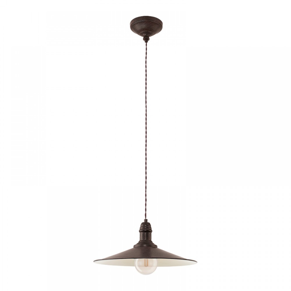 Eglo, Eglo Colgante Vintage Stockbury Marron Viejo 49456